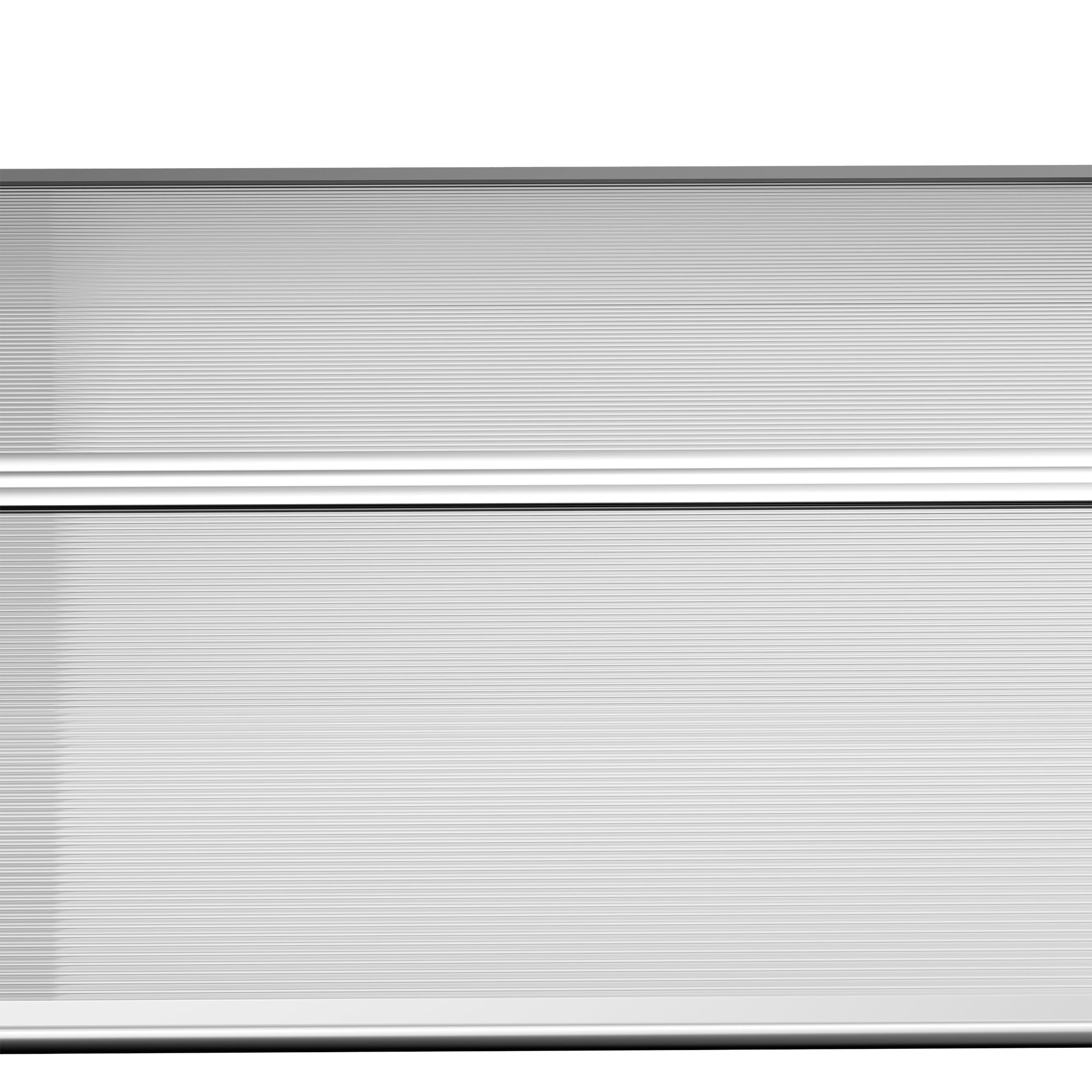 Vordertürüberdachung, 75x195x23 cm, 5mm Polycarbonat, Transparentes Aluminium
