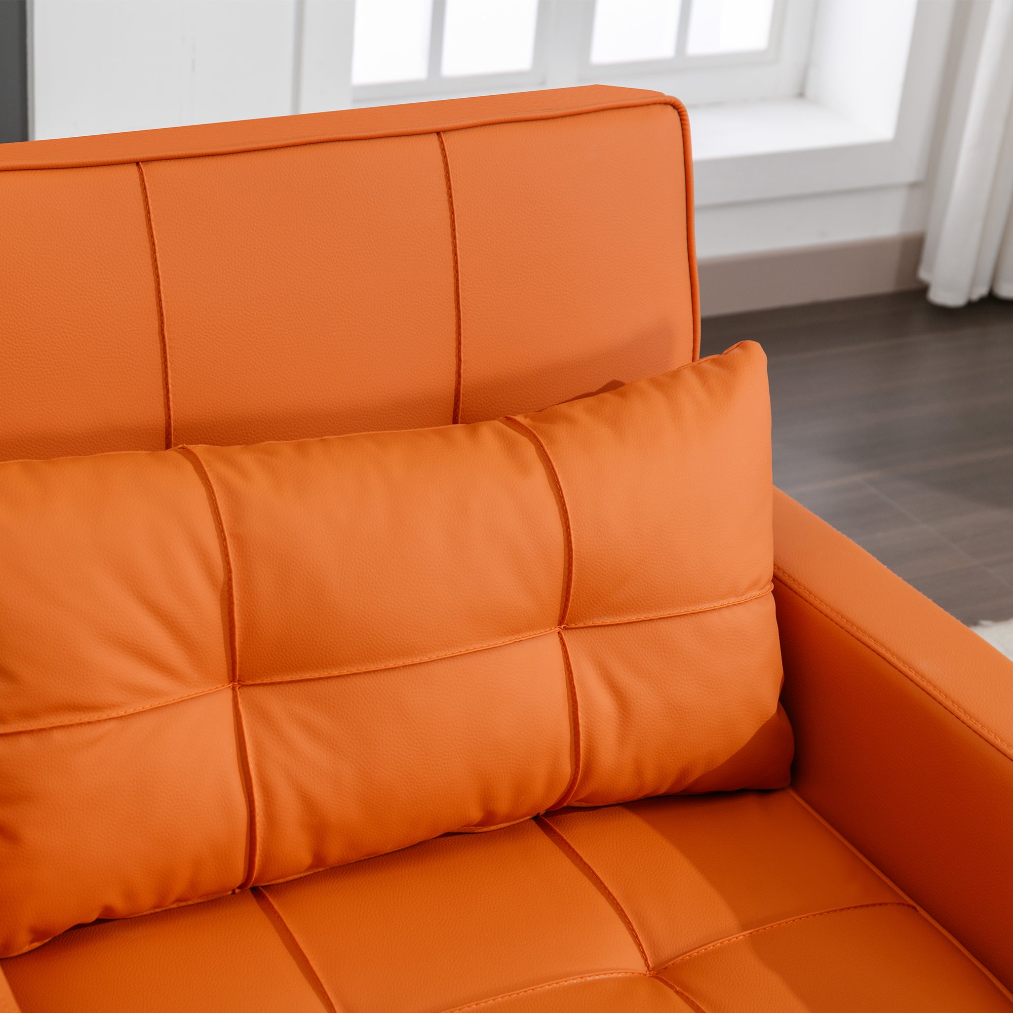3-in-1 Sleeper Sofa, Single Extendable Lounger Armchair with Cup Holders and USB Port