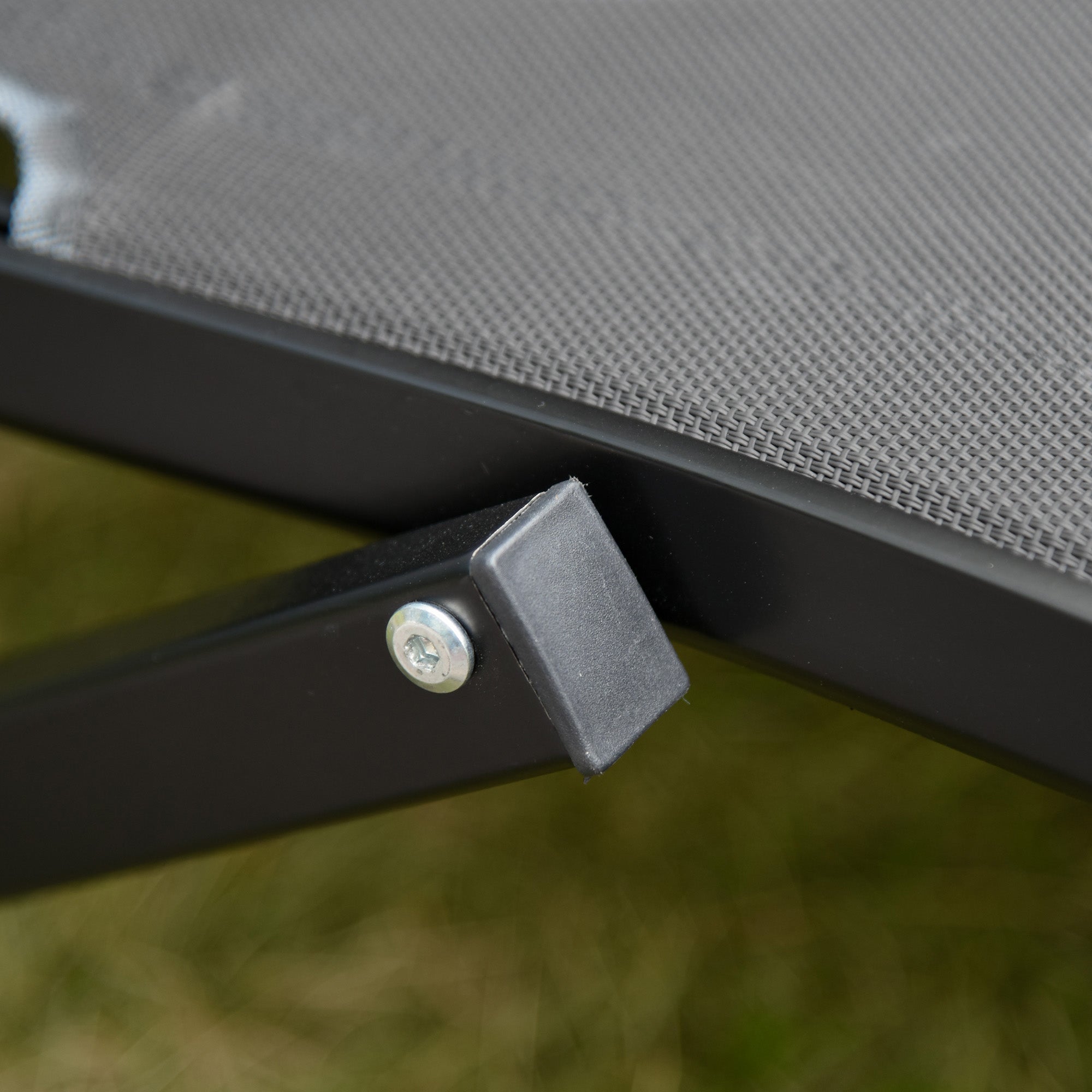 Set of 2 S-shaped Foldable Lounge Chair Sun Lounger Reclining Outdoor, Grey