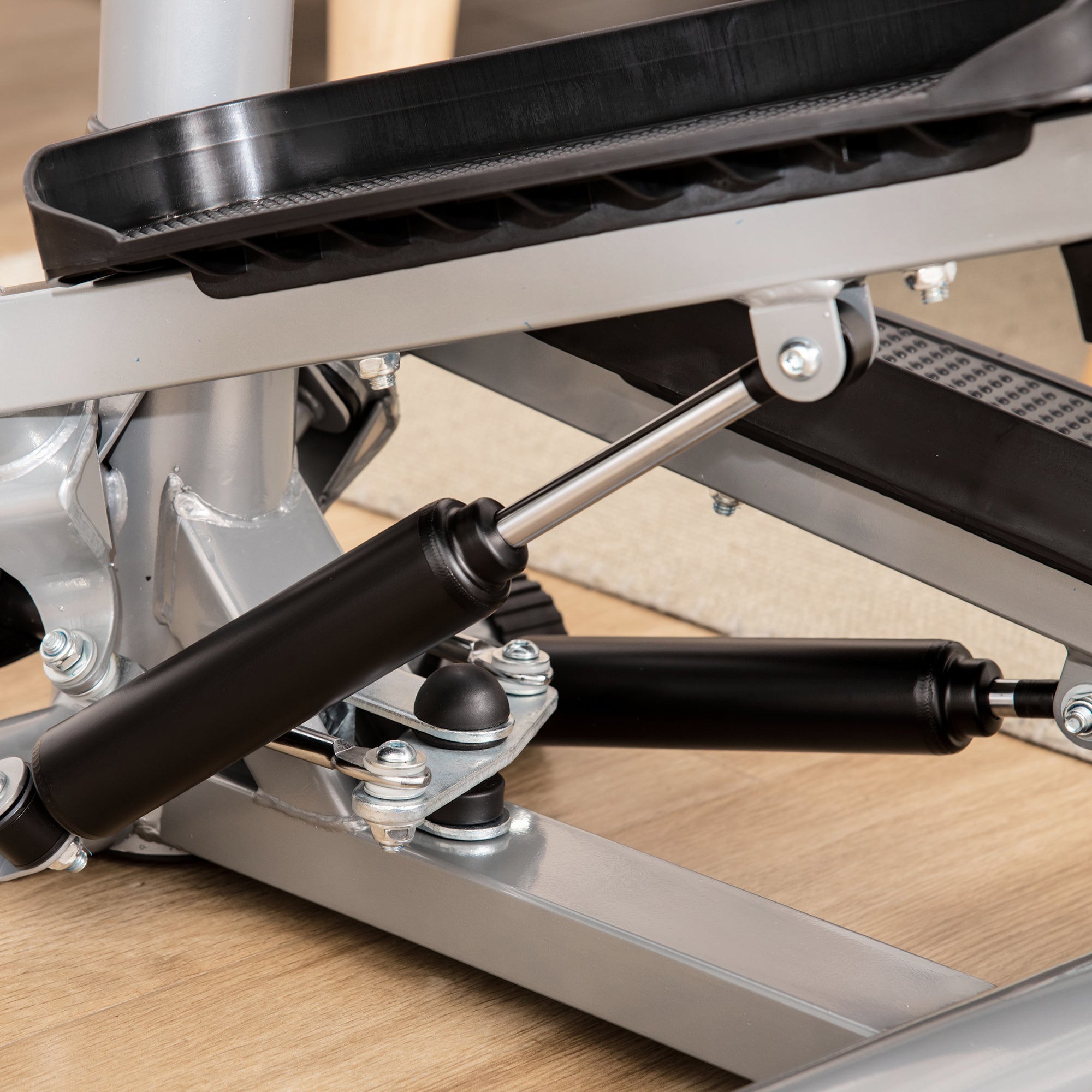 Stepper Exercise Bike with Handlebar, LCD Screen, Adjustable Speed