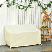 Möbelbezug, 2-Sitzer-Sofaschutz wasserdicht für Garten und Terrasse, Beige 600D Oxford-Gewebe
