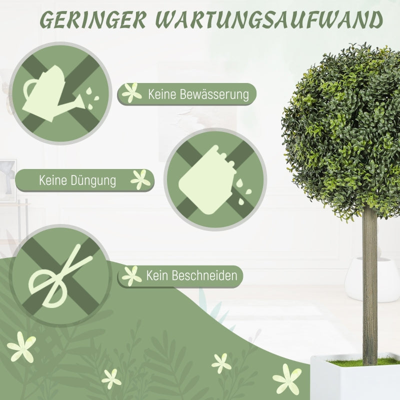 Artificial Boxwood Topiary Balls, Set of 2, 45cm, Plastic