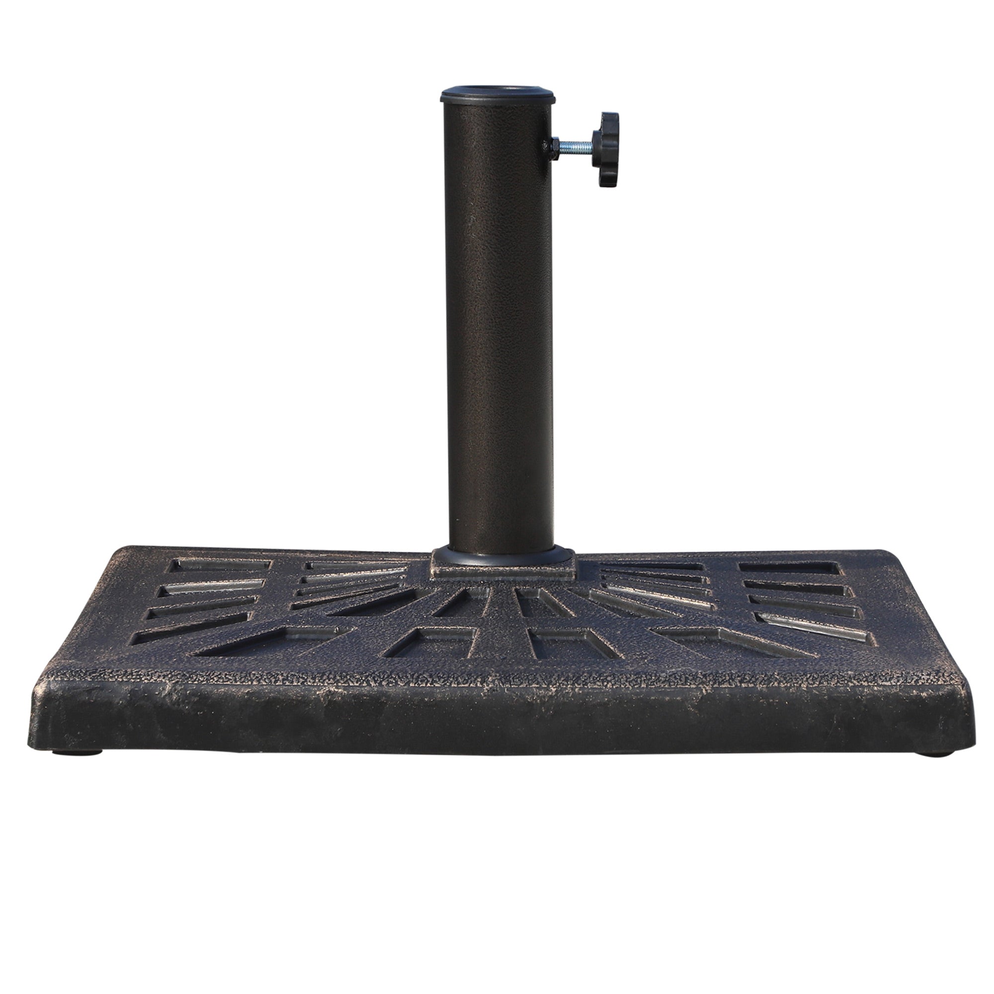Parasol Stand Umbrella Holder 15kg Stable Weatherproof Resin Black