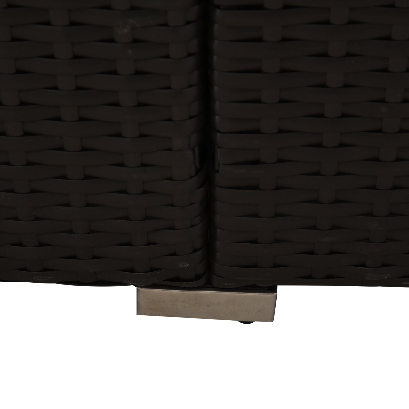 2-Seater Rattan Lounger Set, Deep Coffee/Cream White