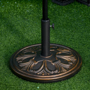 Parasol Base 13 kg Umbrella Holder Ø35/Ø38/Ø48mm, Plastic/Cement Antique Bronze