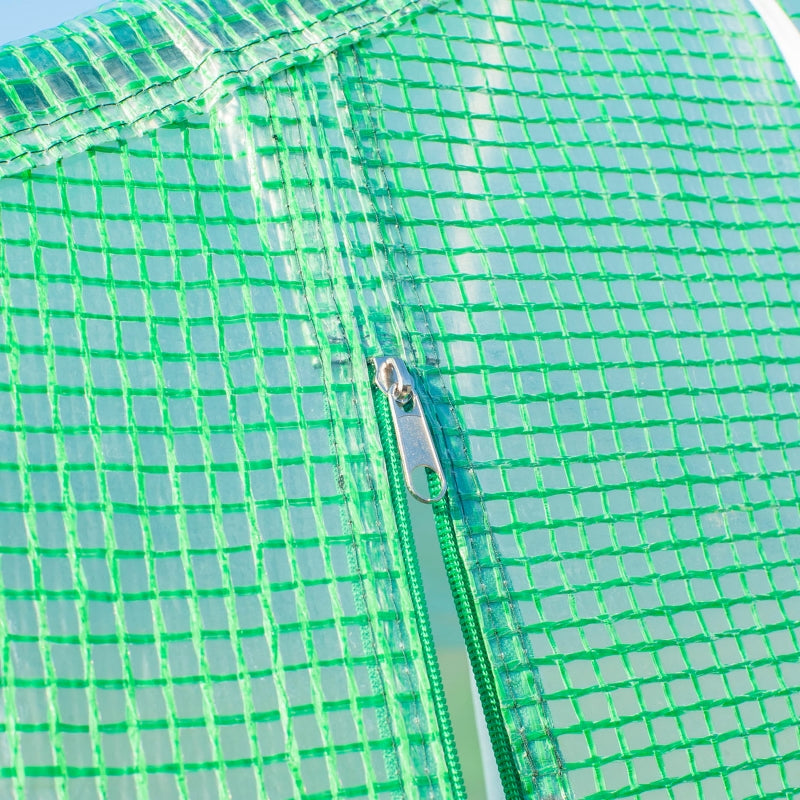 Polytunnel Greenhouse 6x3m Walk-in with Windows and Door, Green