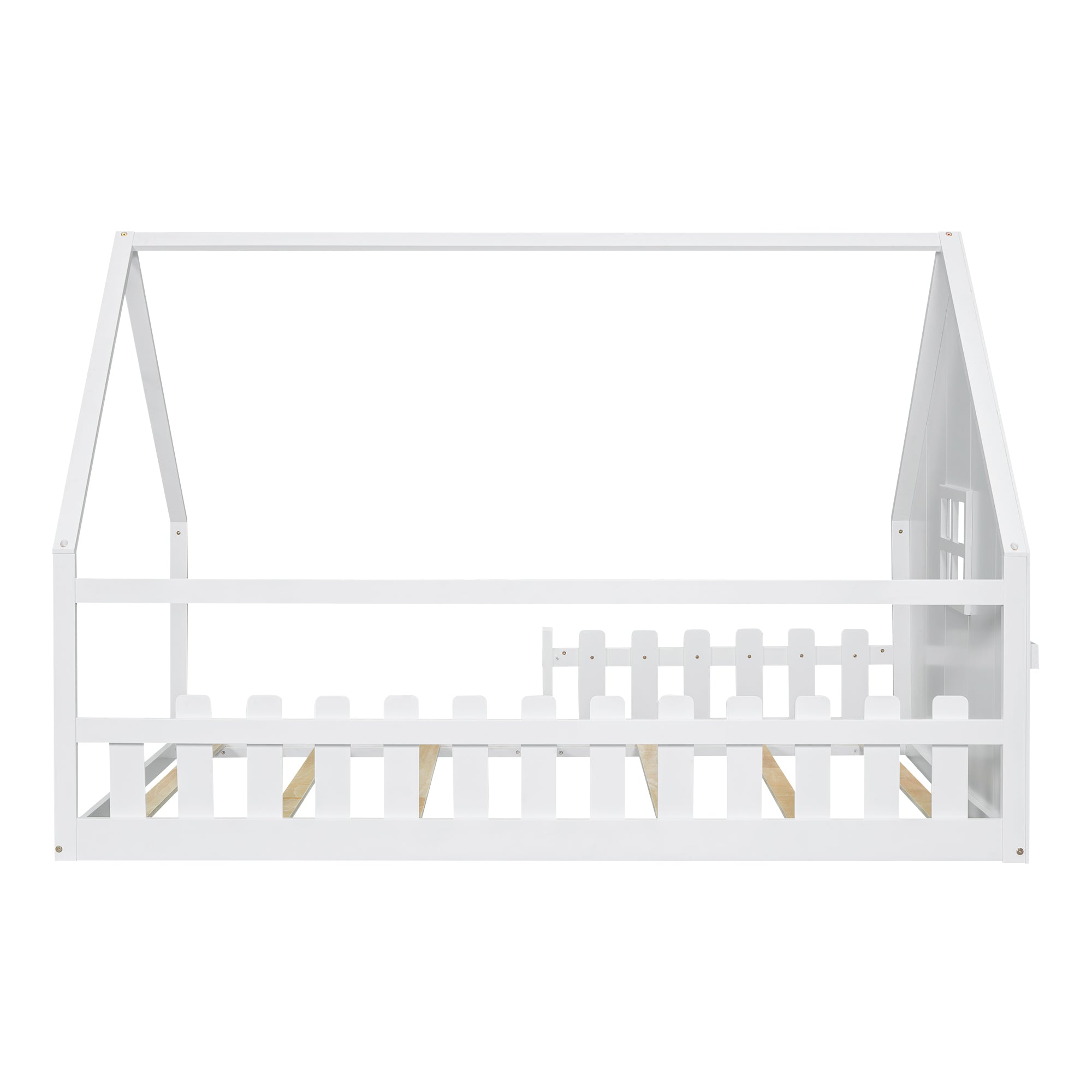 Flatbed 140x200cm House Rail Railing - White Pine