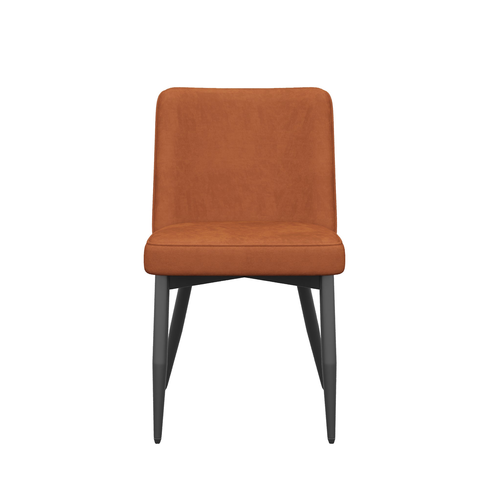 6 Dining Chairs, Modern Comfortable and Breathable, Rust Velvet Fabric