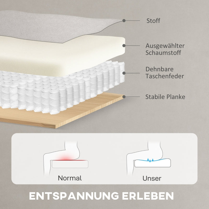 Elektrischer Relaxsessel, Memory-Funktion, Leise, Verstellbar, Haustierfreundlicher Samt-Imitat, Creme