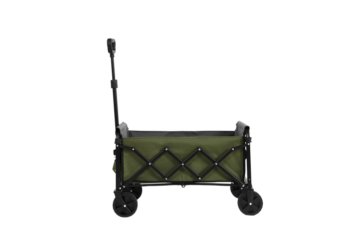 Lightweight Portable Heavy Duty Folding Beach Wagon Outdoor Utility Cart Army Green