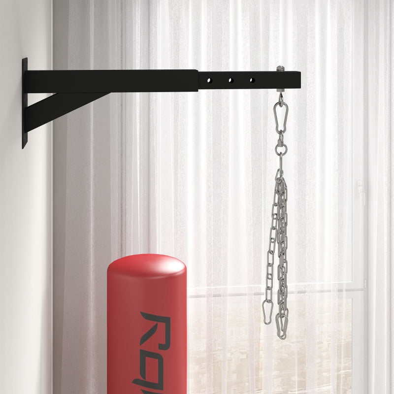 Punching Bag Wall Mount, Adjustable Holder, Steel, Black