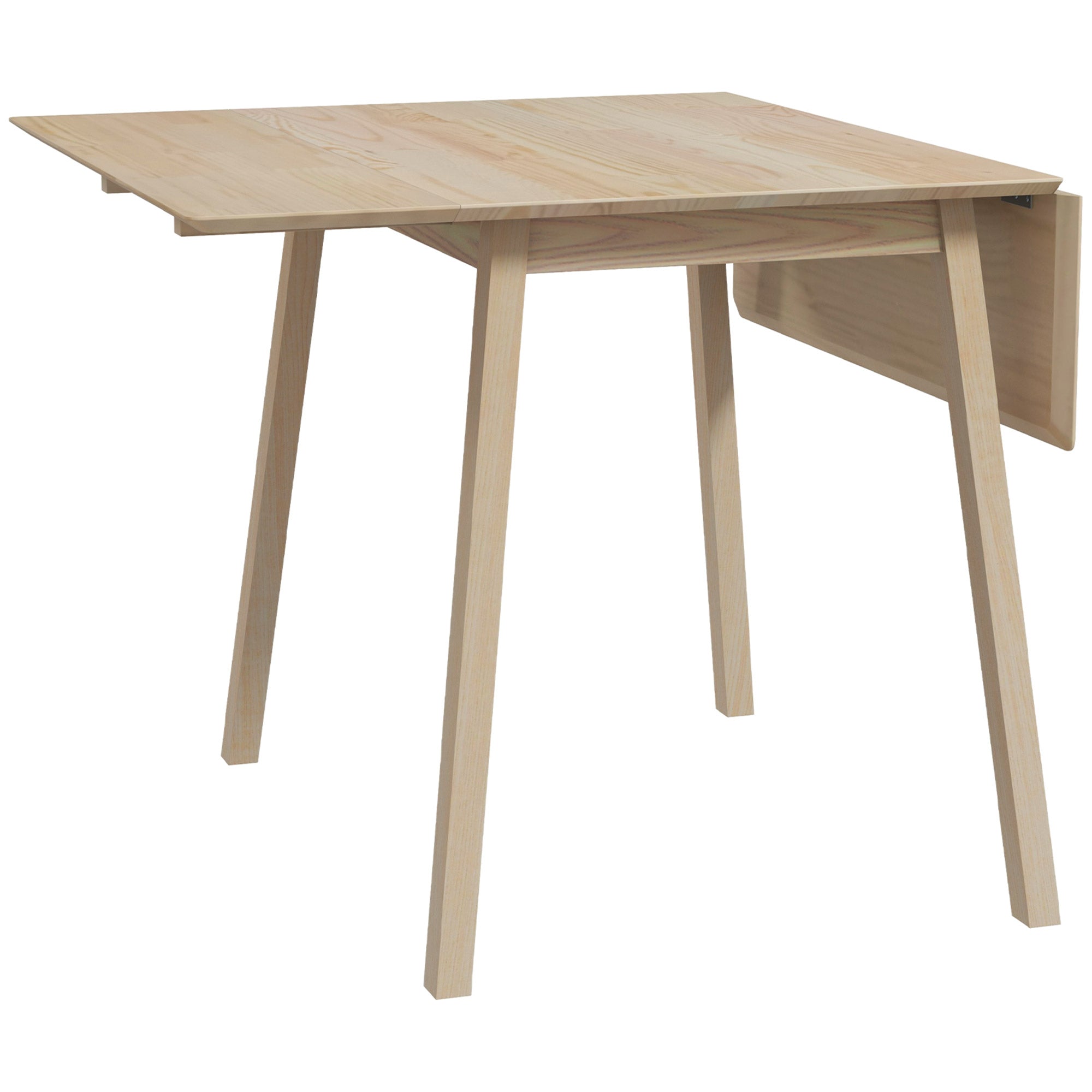Folding Dining Table, 2-4 Person Small Space 110x86x75cm, Wood Natural Finish