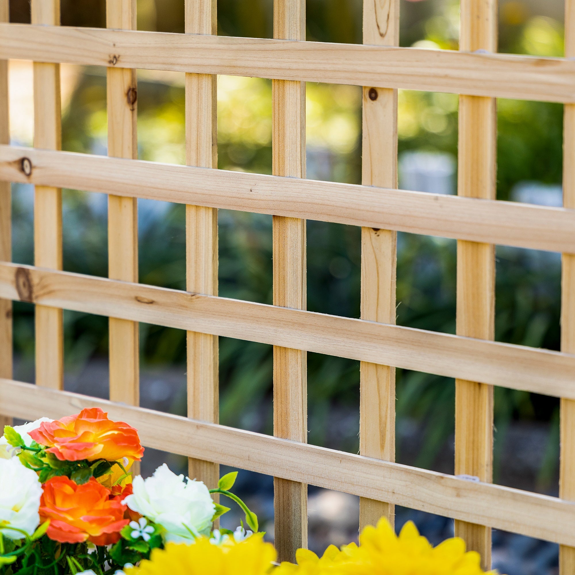 Planter Box with Trellis for Climbing Plants 64x28x120cm, Wooden