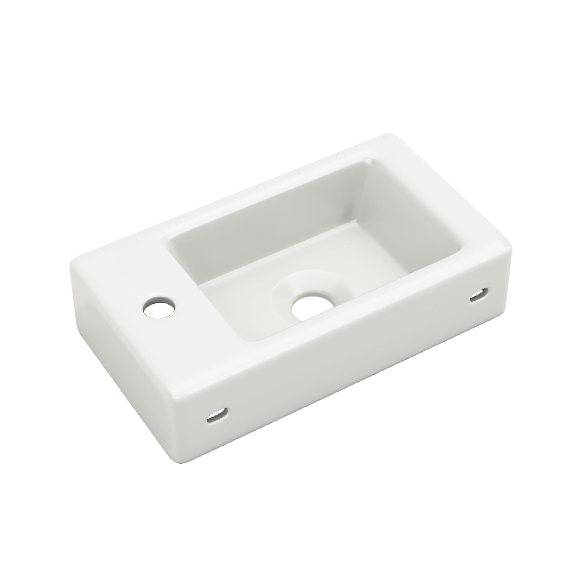 Bathroom furniture washbasin with vanity unit 46 cm, hanging, small guest, in furniture