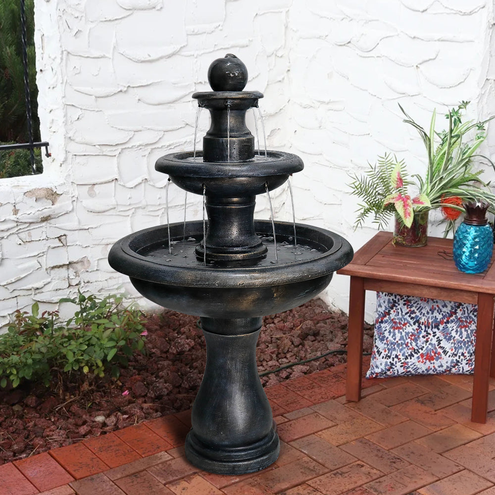 Fountain 115cm High Modern Outdoor Electric Pump, Concrete
