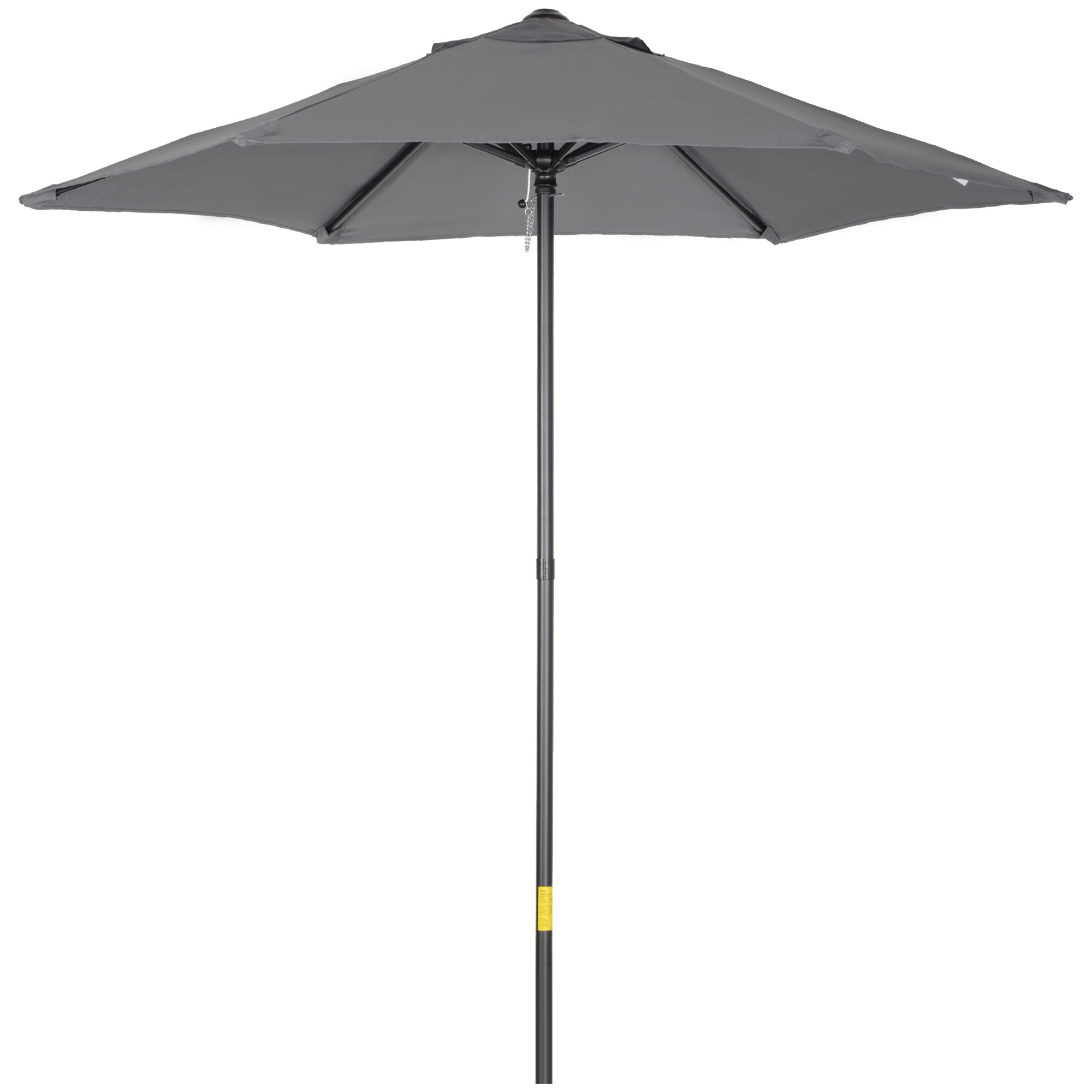 Parasol 196cm Rotating Hexagonal Windproof Dark Grey