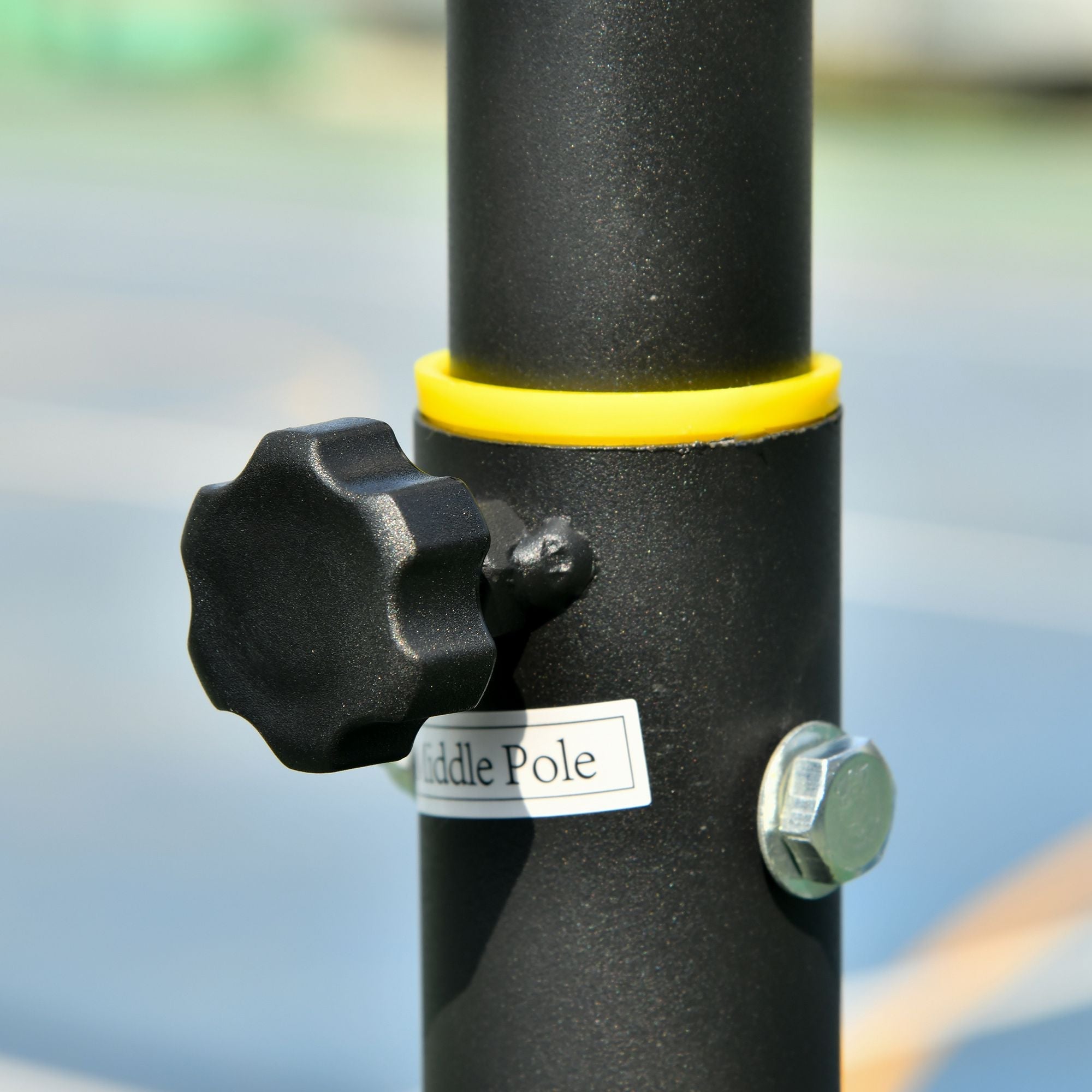 Outdoor-Basketballkorb, höhenverstellbarer Ständer mit Rollen, Schwarz