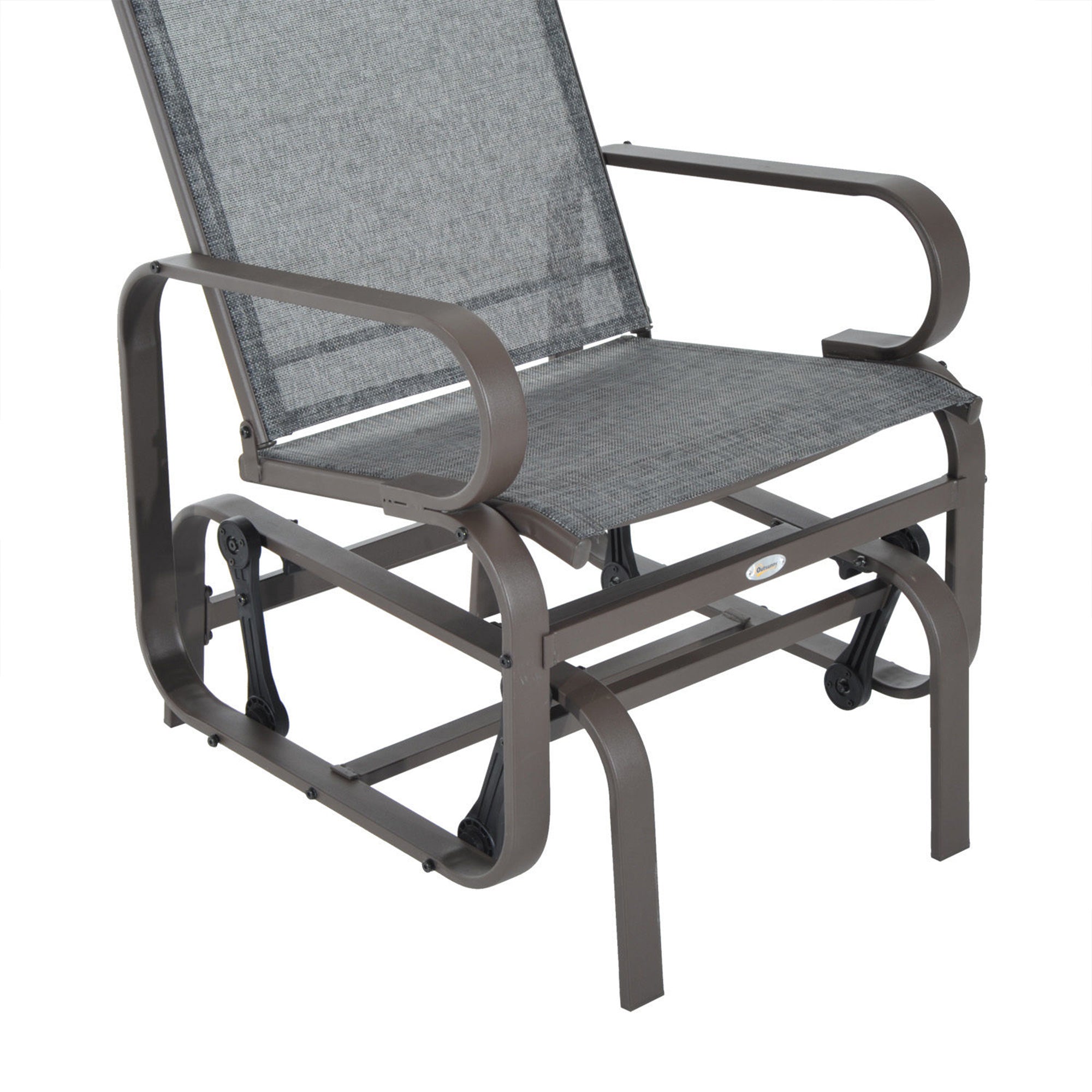 Rocking Chair/Relax Chair 60x75x104cm Metal Garden Swing with Texteline
