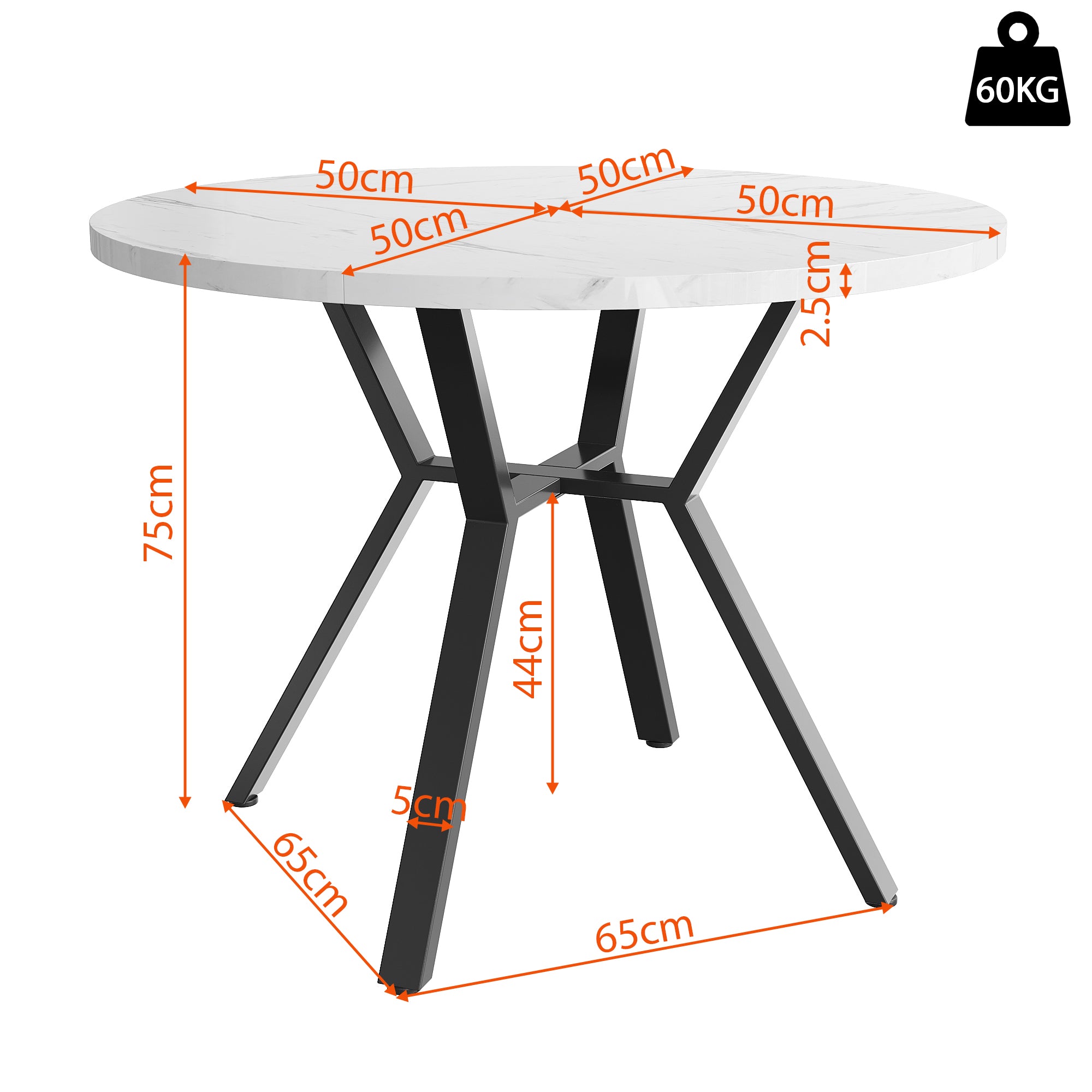 Dining Table Set 5-Piece Round Marble 4 Chairs Black Metal Legs Green Suede