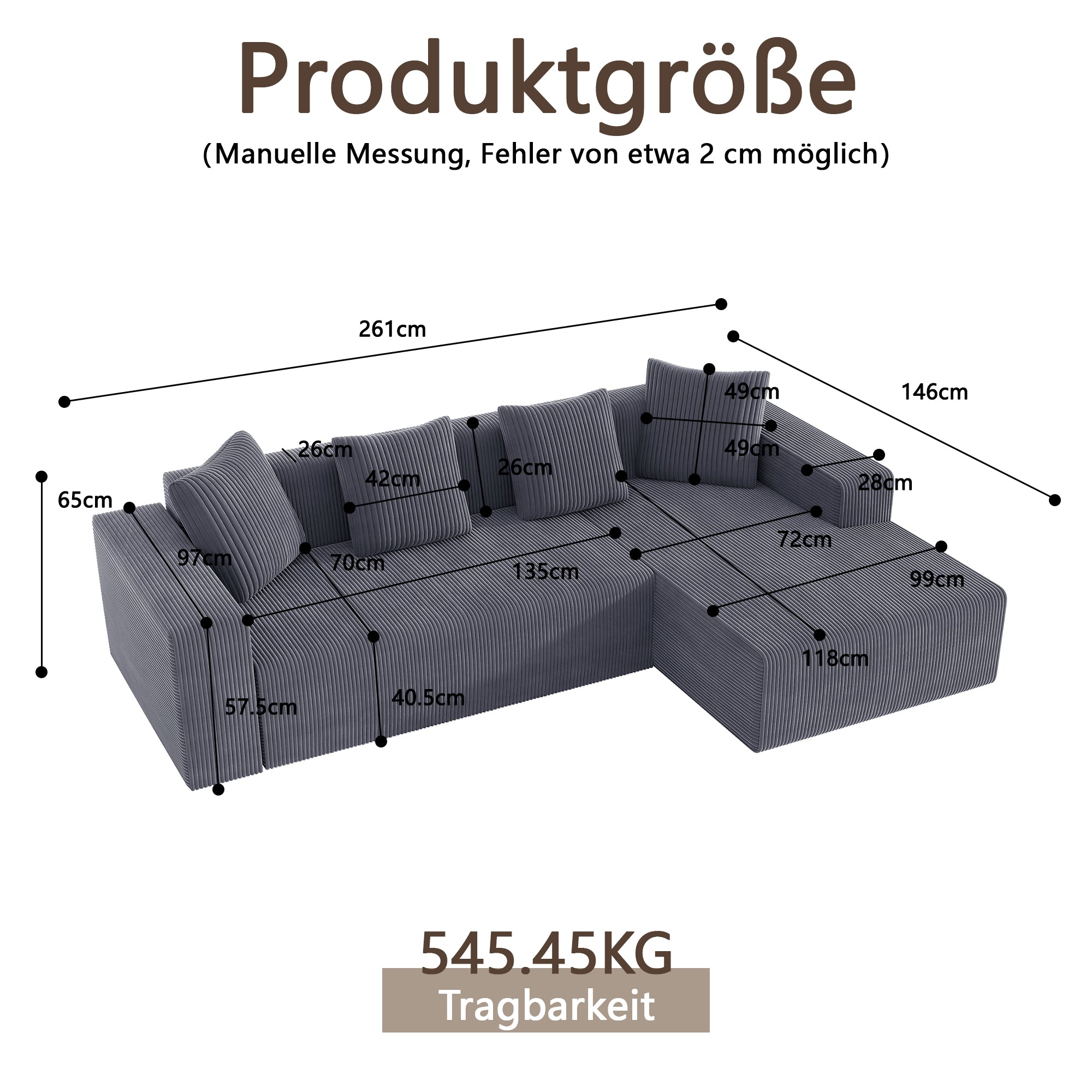 Cloud Modular Sofa L-Shape Deep Seat - Upholstered