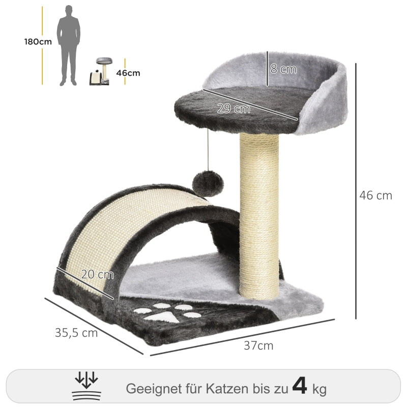Katzenbaum, Spielbälle Sisalseil Kratzbäume, Grau