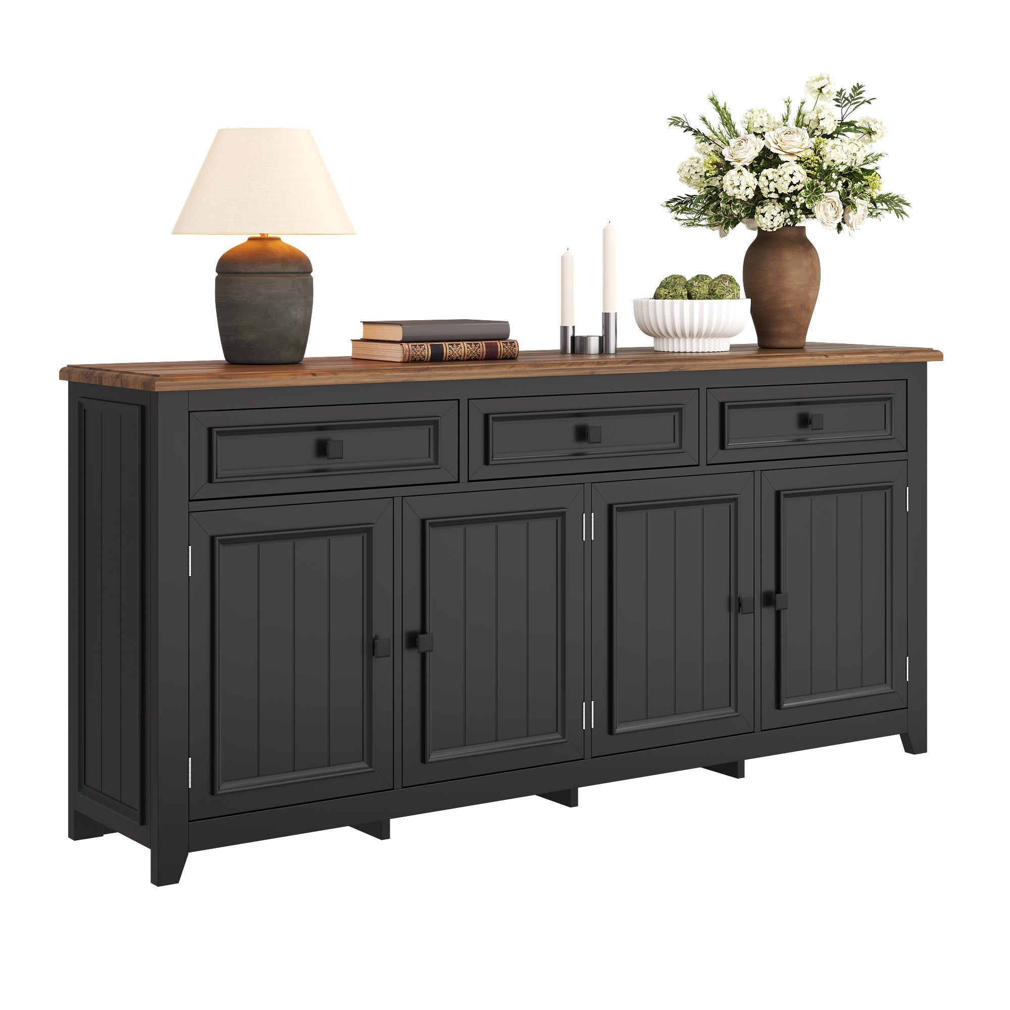 Sideboard Cabinet, Buffet Storage Set, 160L x 35W x 76H (cm), Modern Simple