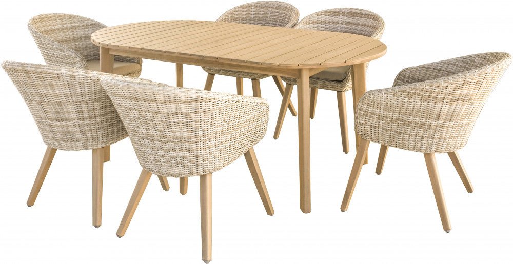 Cabon 6 - Seater Oval Dining Set - Rathwood Store