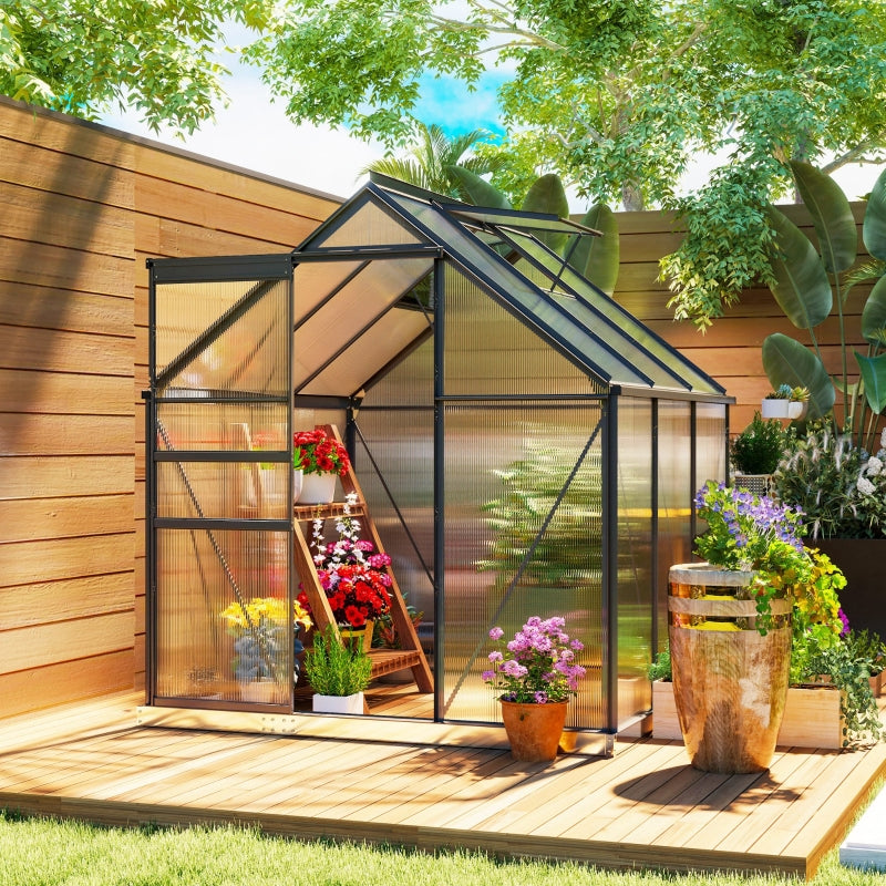 Walk-In Greenhouse 190 x 190cm Polycarbonate