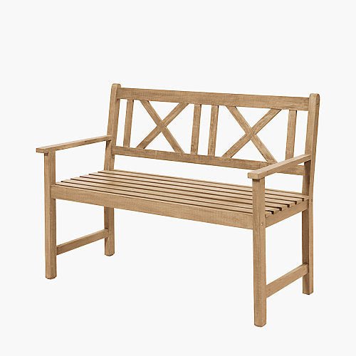 Cambridge Light Teak Outdoor 2 - Seater Bench - Rathwood Store