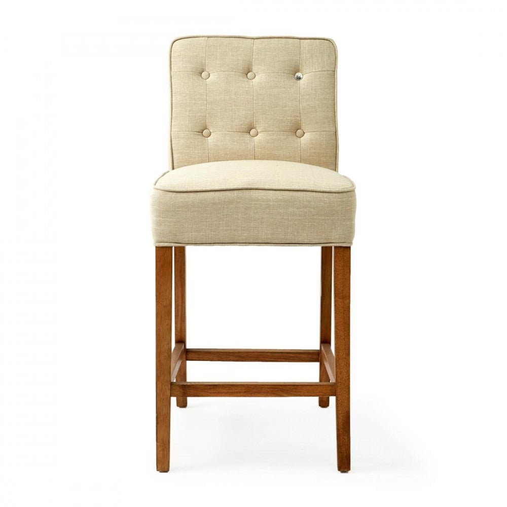 Cape Breton Counter stool, linen, flax - Rathwood Store