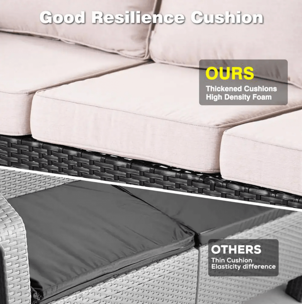 Cappani Sofa Set with Beige Cushions (Natural) - Rathwood Store