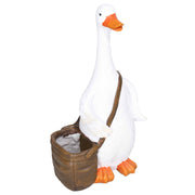 Plant Pot Swan Schoolbag Design Planter with Drainage Hole Synthetic Resin