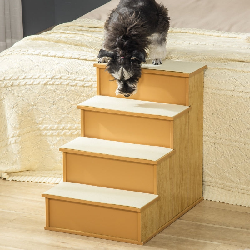 Pet Stairs, 4-Step for Dogs/Cats, up to 30kg, Natural