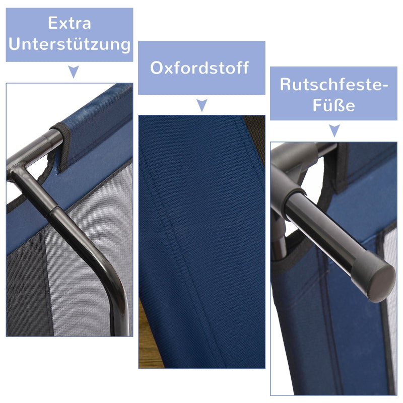 Hundebett Outdoor Katzenbett, Metall & Oxford-Stoff, Blau