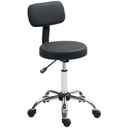 Salon Stool 360° Swivel Seat Black