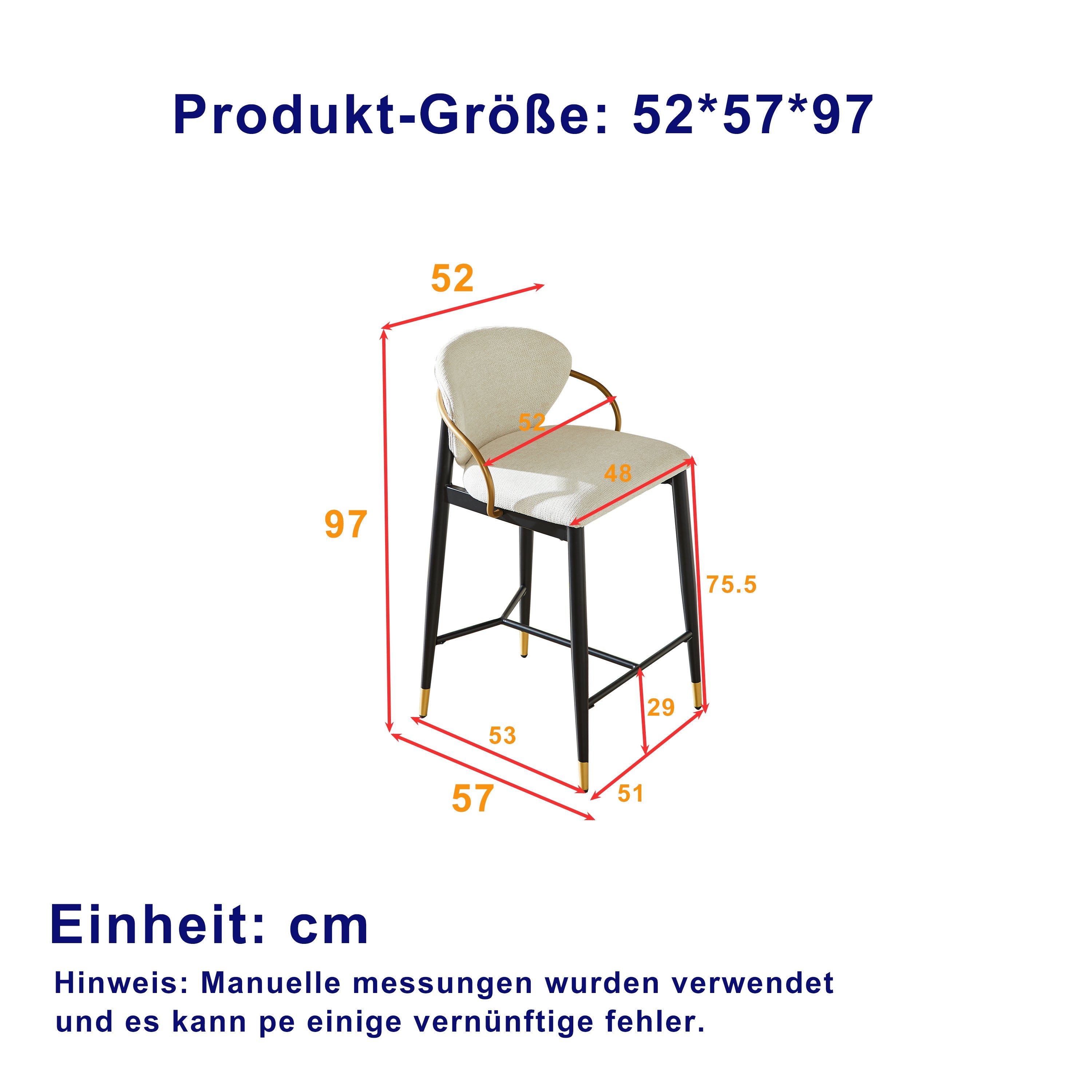 Height-adjustable Bar Stool Set of 2 with Backrest and Footrest, Beige Chenille