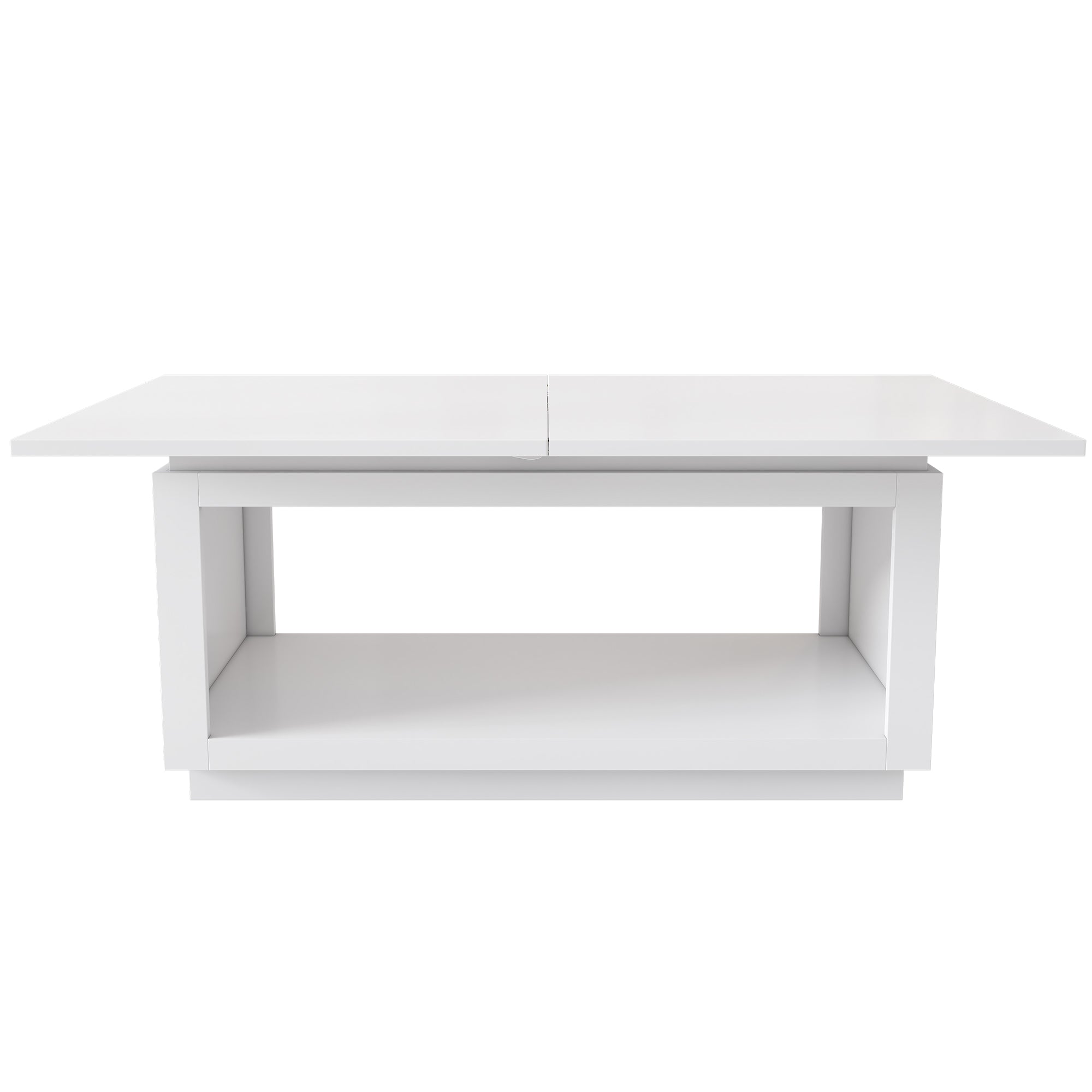 Extendable Dining Table, Modern Simple Square Design 140/180 cm, White