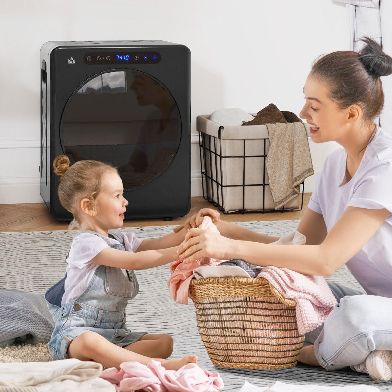 Tumble Dryer, 6 Programs, 4 kg, Compact, Touch Control, Black