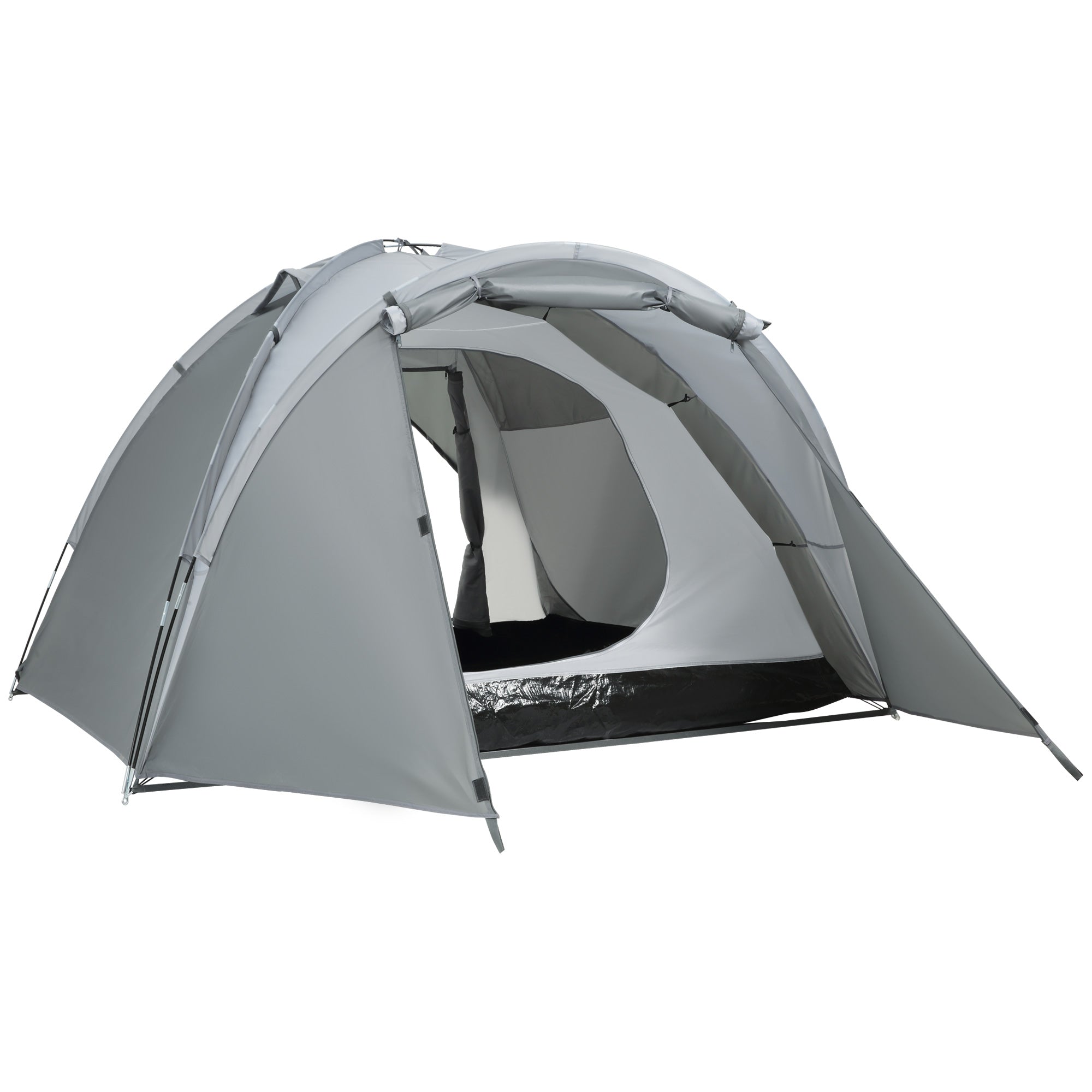 Camping Tent, Dome, 2-3 Person, Weatherproof, Grey