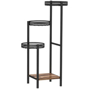 Plant Stand, Four-Tier Steel, Black