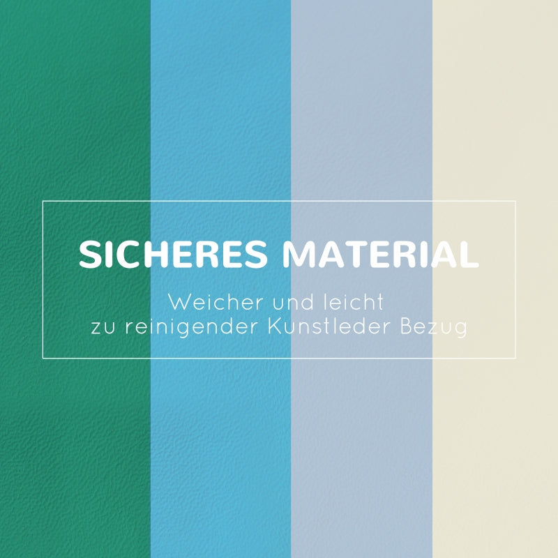 Building Block Set, 4 Foam Blocks, Easy Cleaning, Soft Filling, for 1-3 Years, Light Grey + Blue + Green EPE