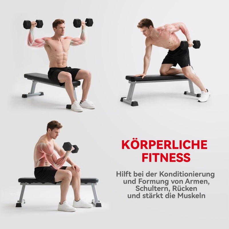 Knurled Handle Dumbbells, 2 x 20kg Home & Gym Weights, Cast Iron