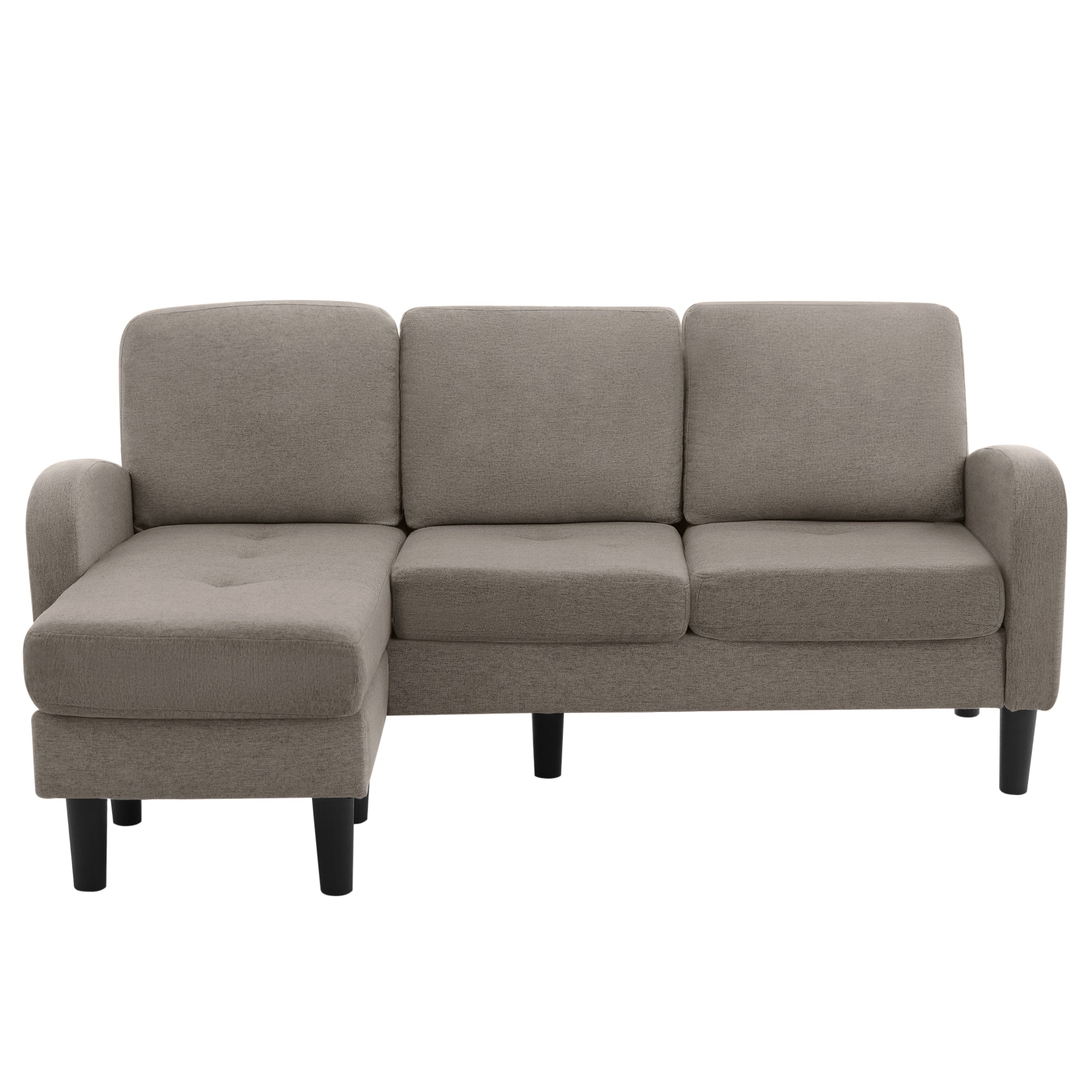 Sofa, L-Shaped Corner with Chaise, 3-Seater, Cotton Linen