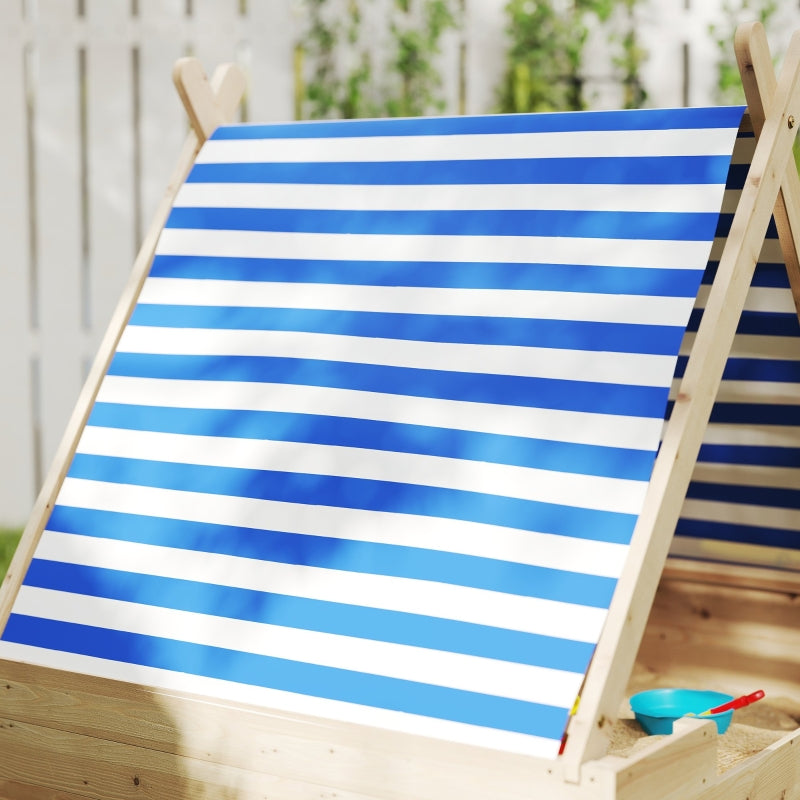 AIYAPLAY children's sandbox with weatherproof tent roof, for 3 children aged 3-6 years
