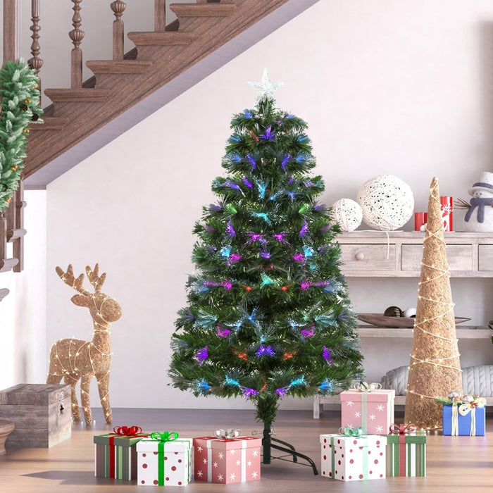 Künstlicher Weihnachtsbaum, LED-Lichter, Sternaufsatz, Grün