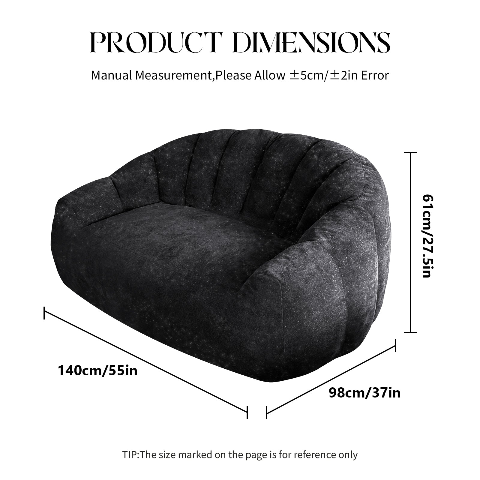 Sofa Sculptural Curved Wave Backrest
