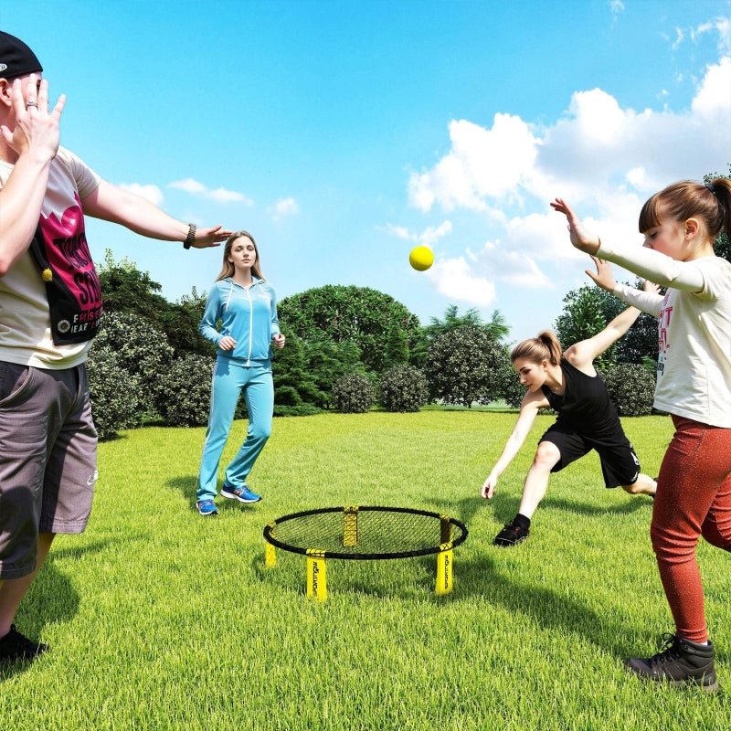 Roundnet Set, Spielnetz, 3 Bälle, Tragetasche, Ballpumpe, Spikeball Set