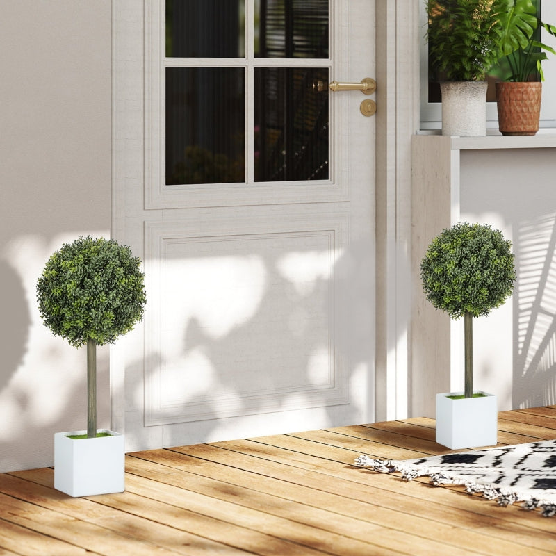 Artificial Boxwood Topiary Balls, Set of 2, 45cm, Plastic