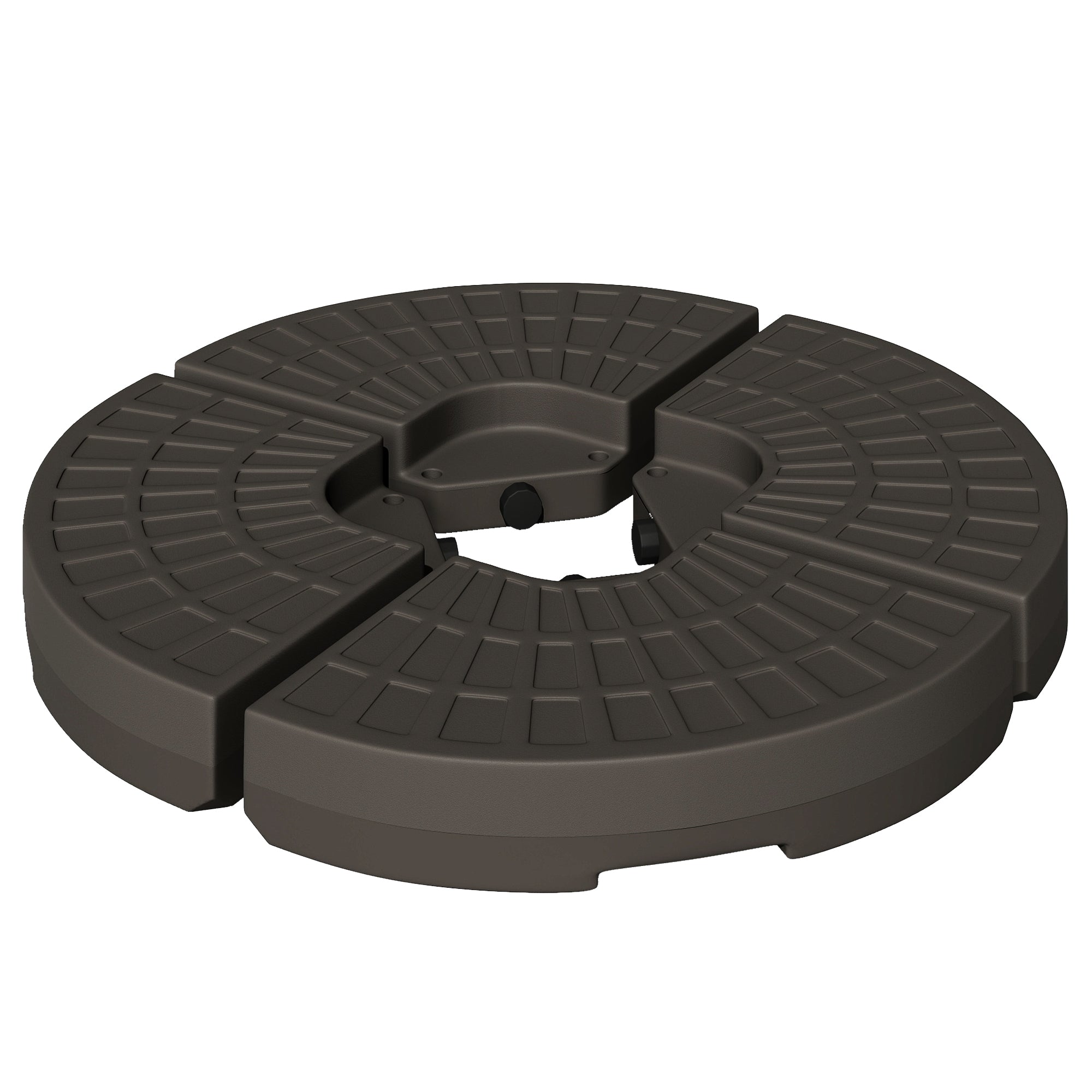Parasol Base Fillable 17kg Water/25kg Sand HDPE, Coffee Color