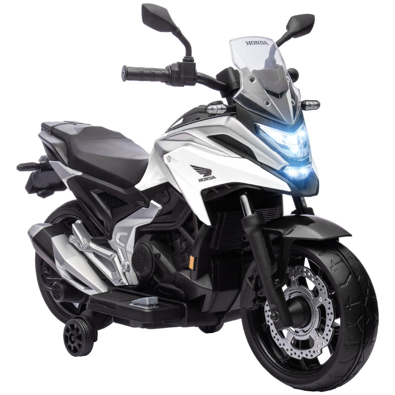 Honda Electric Children's Motorcycle with Music and Lights, White